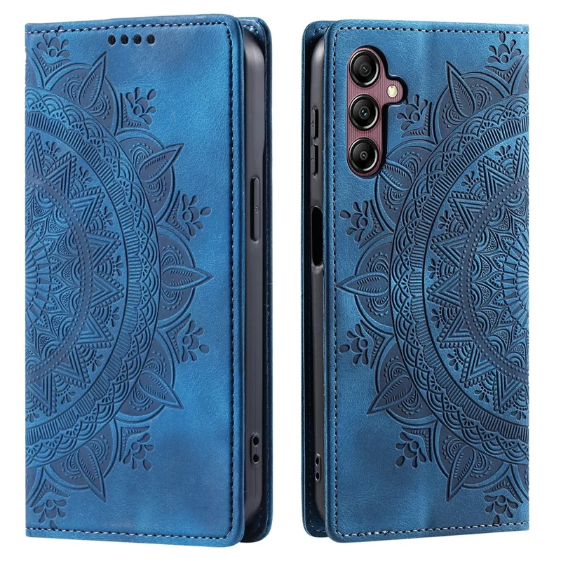Voor Samsung Galaxy S26 / S26 Pro hoesje Magnetische sluiting Lederen telefoonhoesje Patroon afdruk - Blauw