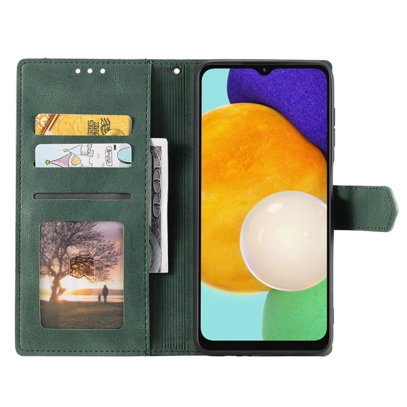 Voor Samsung Galaxy S26 / S26 Pro Leren Hoesje met Steeknaden Portemonnee Telefoonhoes met Polsbandje - Groen