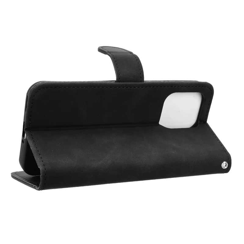 For Oppo A6 Pro 5G Leather Case Skin Feel Anti Drop Wallet Flip Phone Cover - Black