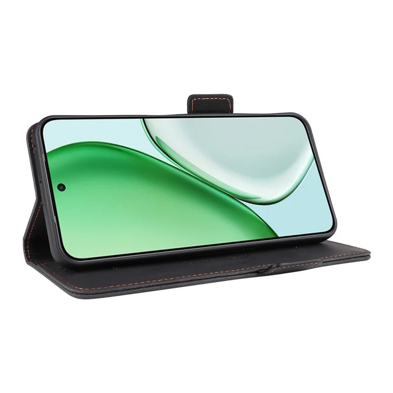 Para Honra X70 5G / Caso X9d 5G Carteira de Couro Flip Phone Cover com Decoração de Hardware - Preto