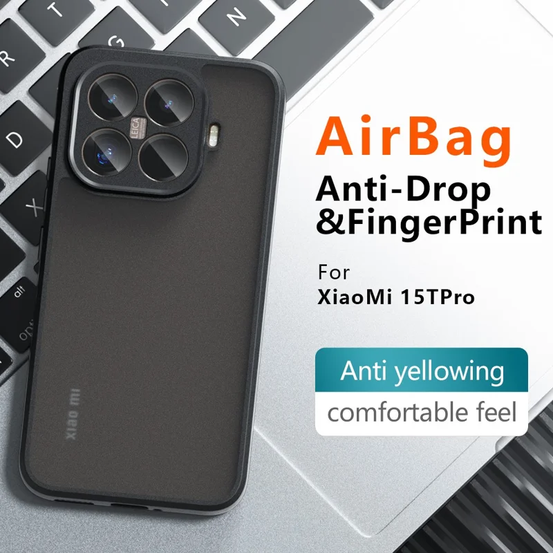 Voor Xiaomi 15T Pro hoesje Stootvast TPU + PC Matte achterkant telefoonhoesje