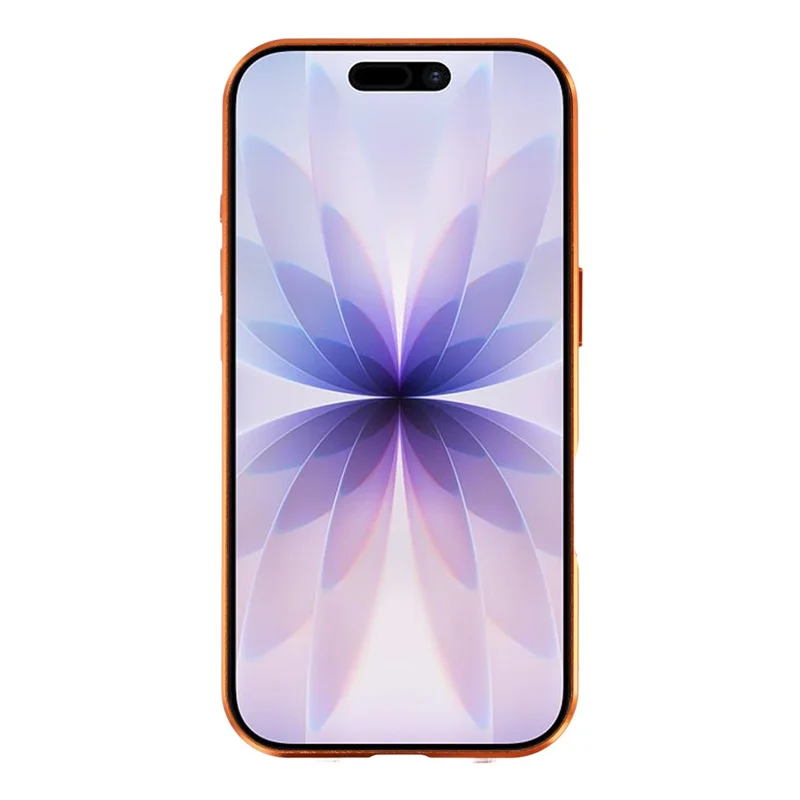 iPhone 17 Hülle Anti-Spion Doppelseitiges gehärtetes Glas + Magnetischer Metallrahmen Handyhülle - Orange