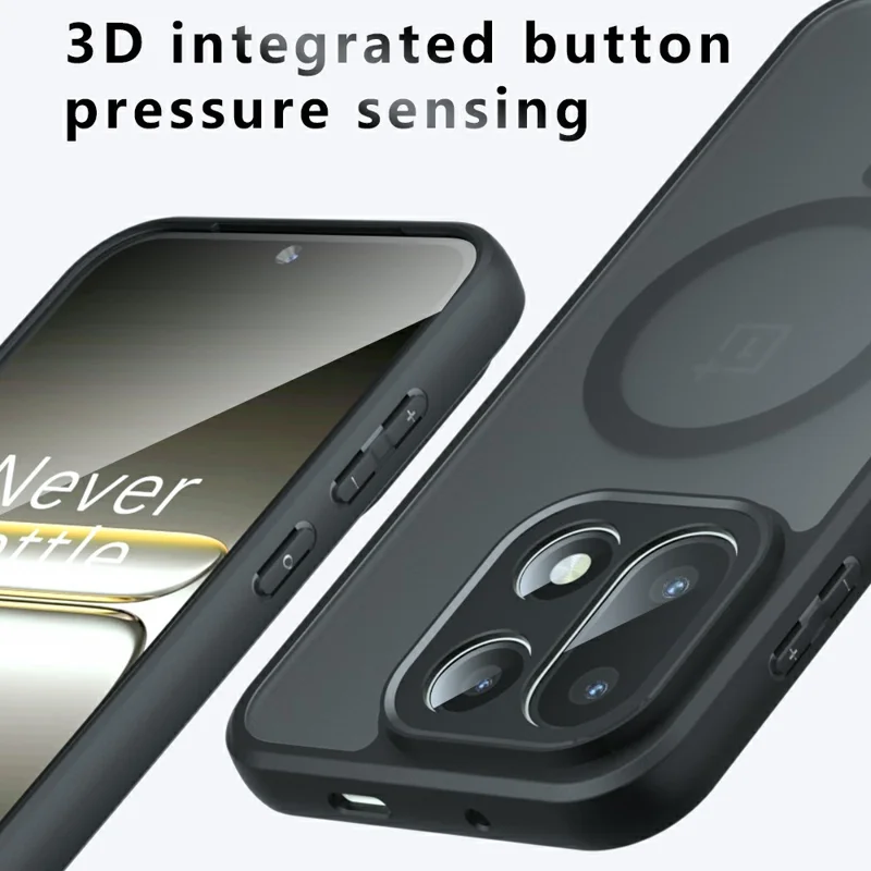 غطاء لهاتف OnePlus 15 5G متوافق مع MagSafe، غطاء واقي من مادة TPU + PC بنسيج مطفي وملمس ناعم