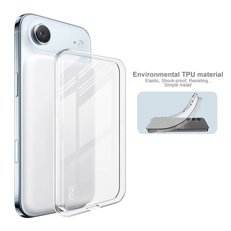 Funda protectora de batería para iPhone Air con MagSafe IMAK UX-10 Series, transparente, TPU