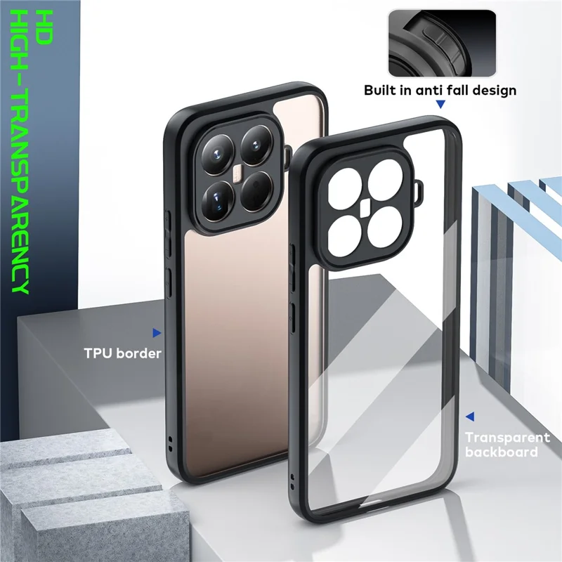 IMAK UX-9A Serie für Xiaomi 15T Pro Hülle Klare TPU PC Handyhülle mit verstärkten Ecken