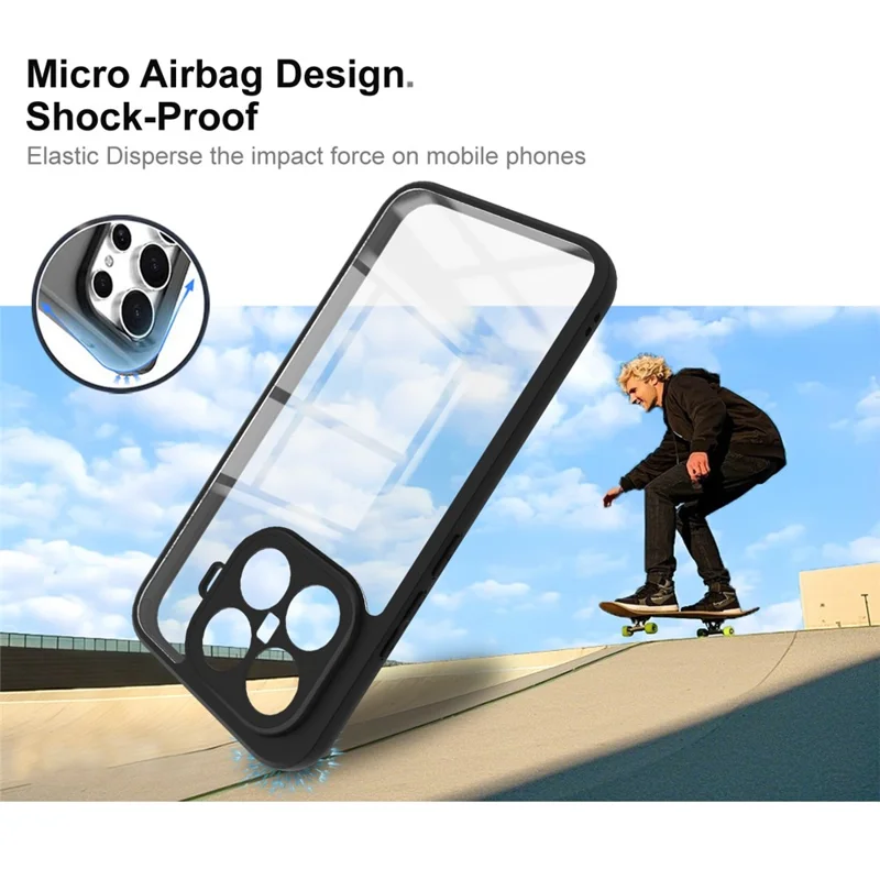 IMAK UX-9A Serie für Xiaomi 15T Pro Hülle Klare TPU PC Handyhülle mit verstärkten Ecken