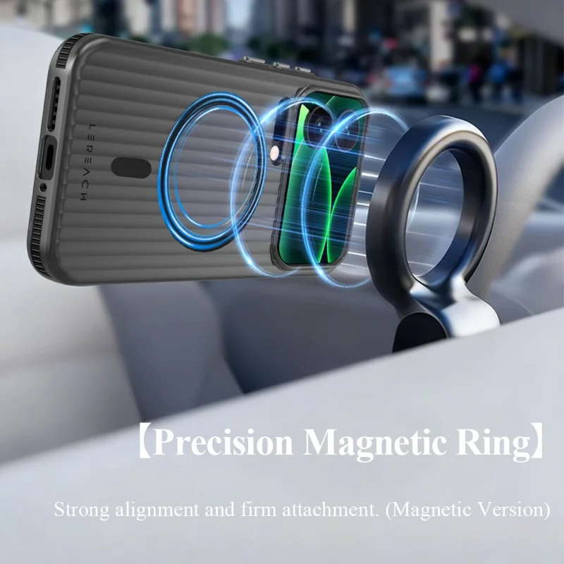 LEREACH TOC Series for Xiaomi 17 Pro Max Case Flowing Grid PC Phone Cover Magnetic Case - White