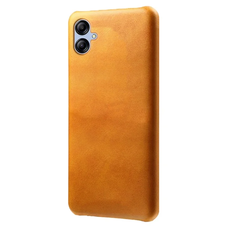 For Samsung Galaxy A04 4G (164.4 x 76.3 x 9.1 mm) Mobile Phone Cover, Calf Textured PU Leather Coated PC Phone Case - Orange