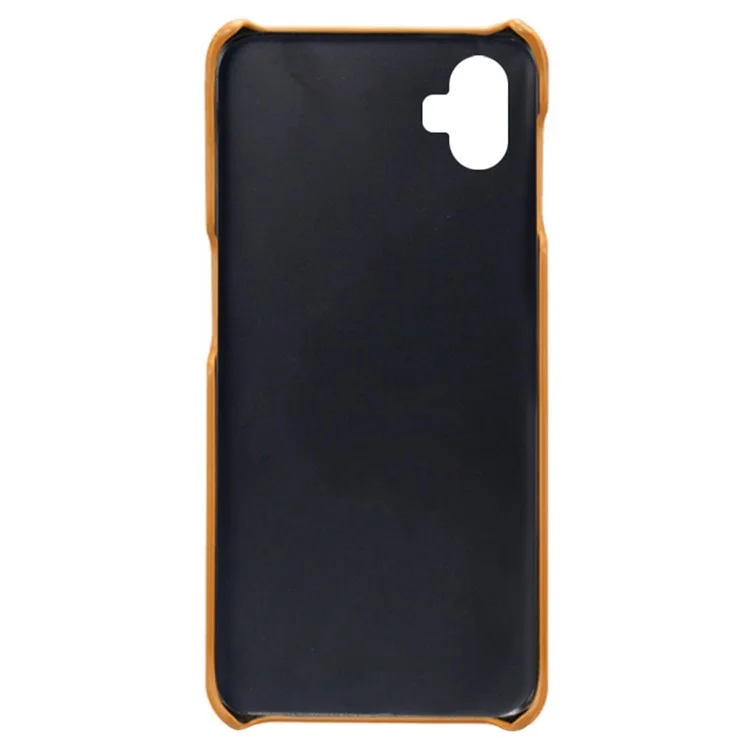 Para Samsung Galaxy A04 4G (164.4 x 76.3 x 9.1 Mm) Cubierta de Teléfono Móvil, Caja de Teléfono Con Recubrimiento Con Cuero Con Textura de Pantorrilla - Naranja