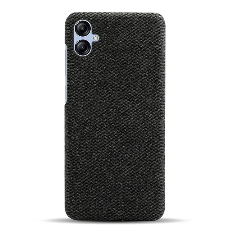 Für Samsung Galaxy A04 4G (164,4 x 76,3 x 9,1 Mm) Mobilfunkkoffer Protektor Shell Solid Color Hard Pc+stoff Telefonabdeckung - Schwarz