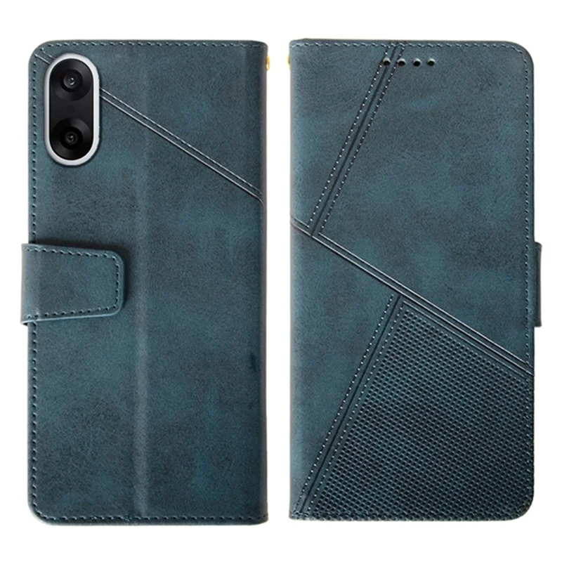 IDEWEI til OnePlus Nord CE5 5G / Ace 5 Racing 5G Taske Læderlommetelefontaske Ståplade Kalvstruktur - Blå