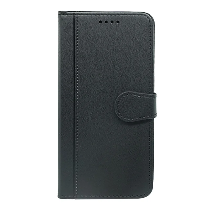 Portemonnee Hoesje voor Honor 400 Smart 5G / 4G / X7d 4G Magnetische Snap Leren Telefoonhoes met Bandje - Zwart