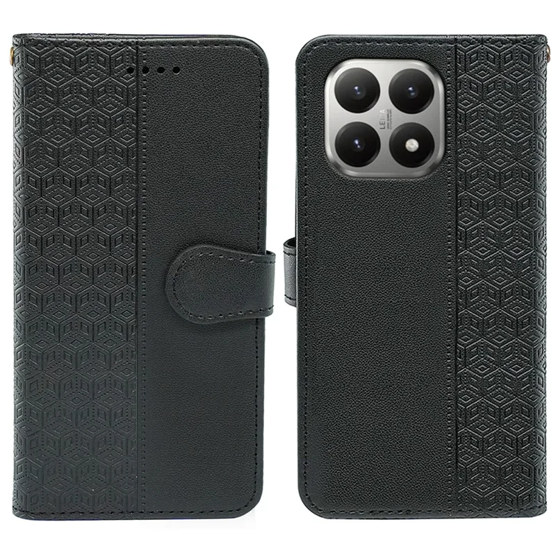 For Xiaomi 15T Wallet Phone Case Pattern Imprint Leather Flip Cover - Black