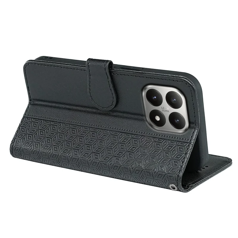 For Xiaomi 15T Wallet Phone Case Pattern Imprint Leather Flip Cover - Black