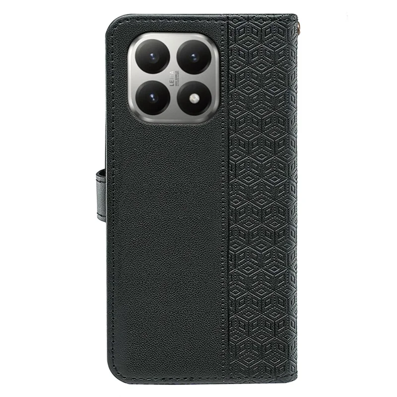 For Xiaomi 15T Wallet Phone Case Pattern Imprint Leather Flip Cover - Black