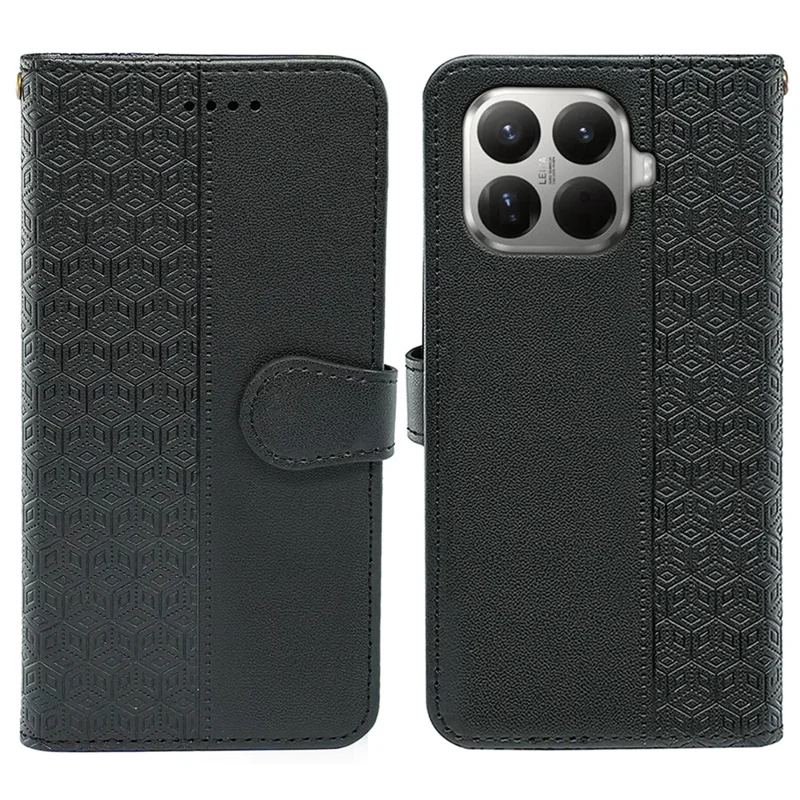 For Xiaomi 15T Pro Wallet Phone Case Pattern Imprint Leather Flip Cover - Black