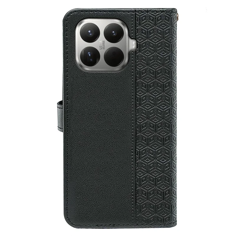 For Xiaomi 15T Pro Wallet Phone Case Pattern Imprint Leather Flip Cover - Black