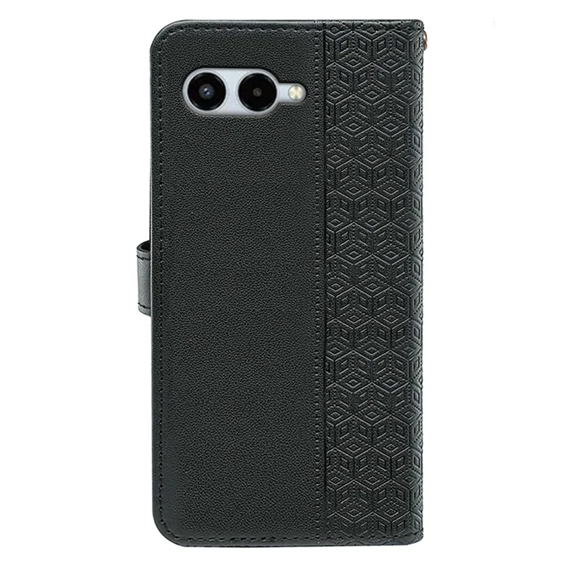 For T-Mobile REVVL 8 Wallet Phone Case Pattern Imprint Leather Flip Cover - Black