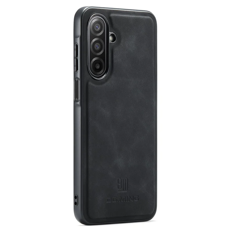 DG.MING Para Samsung Galaxy A17 5G / 4G Capa de Couro PU Revestida PC + Capa de Telefone Híbrida TPU - Preta