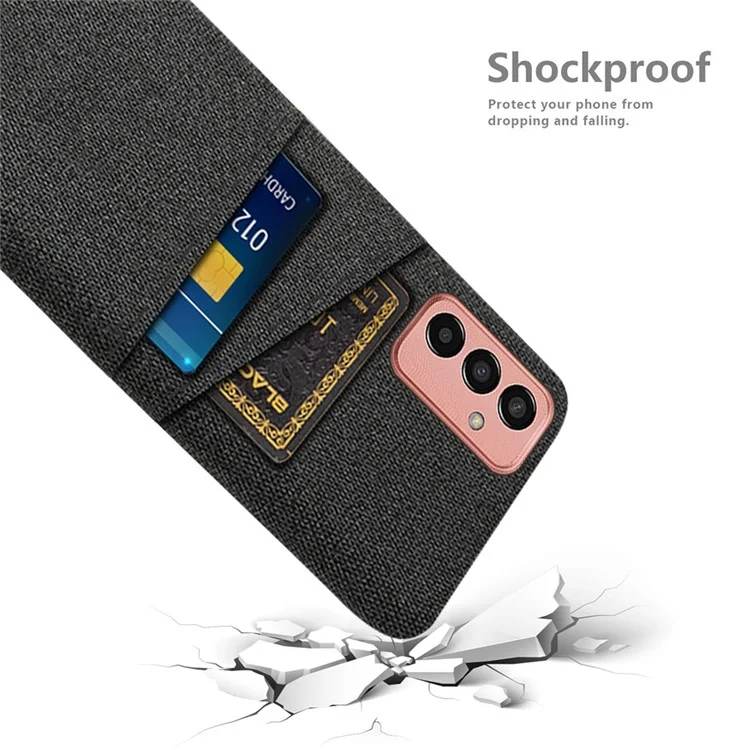 Pour Samsung Galaxy M13 4G Texture Texture Tempre Téléphone Prévenir Falle Prévenir Dual Cardes Sost - le Noir