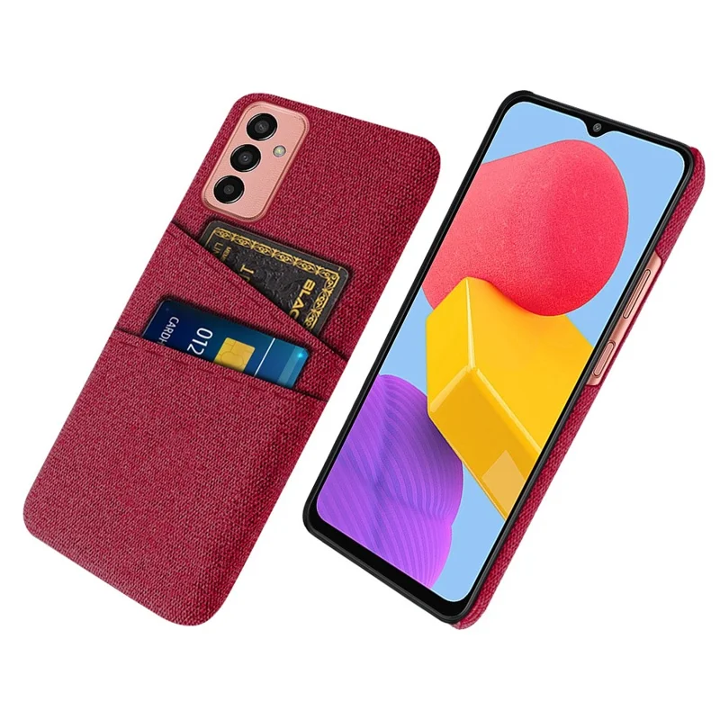 Per Samsung Galaxy M13 4G Telefon Tele Tele Telefino Prevenzione Caduta Slot a Doppia Scheda PC Cover di Protezione - Rosso