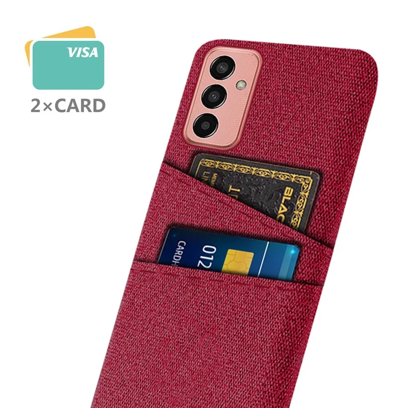 Per Samsung Galaxy M13 4G Telefon Tele Tele Telefino Prevenzione Caduta Slot a Doppia Scheda PC Cover di Protezione - Rosso