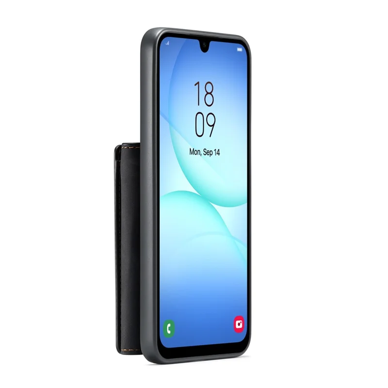 DG.MING M1 Series for Samsung Galaxy A17 5G  /  4G Case Kickstand PU Phone Cover with Detachable Wallet - Black