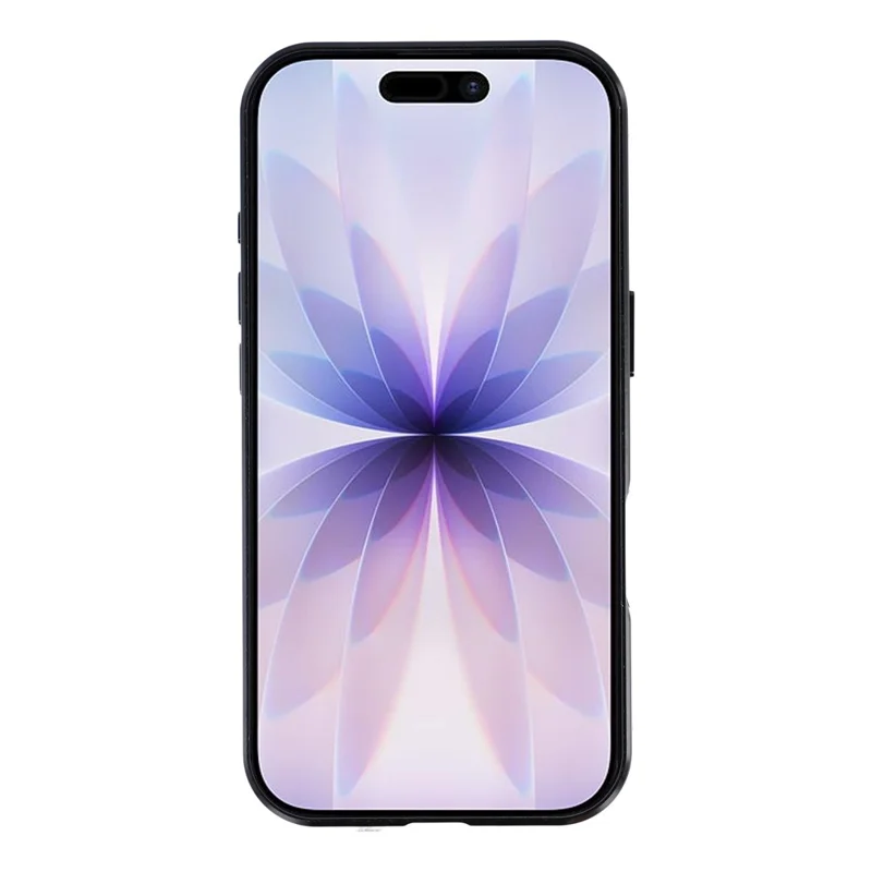 For iPhone 17 Case Ultra Clear Double-Sided Tempered Glass + Magnetic Metal Frame Phone Cover - Black