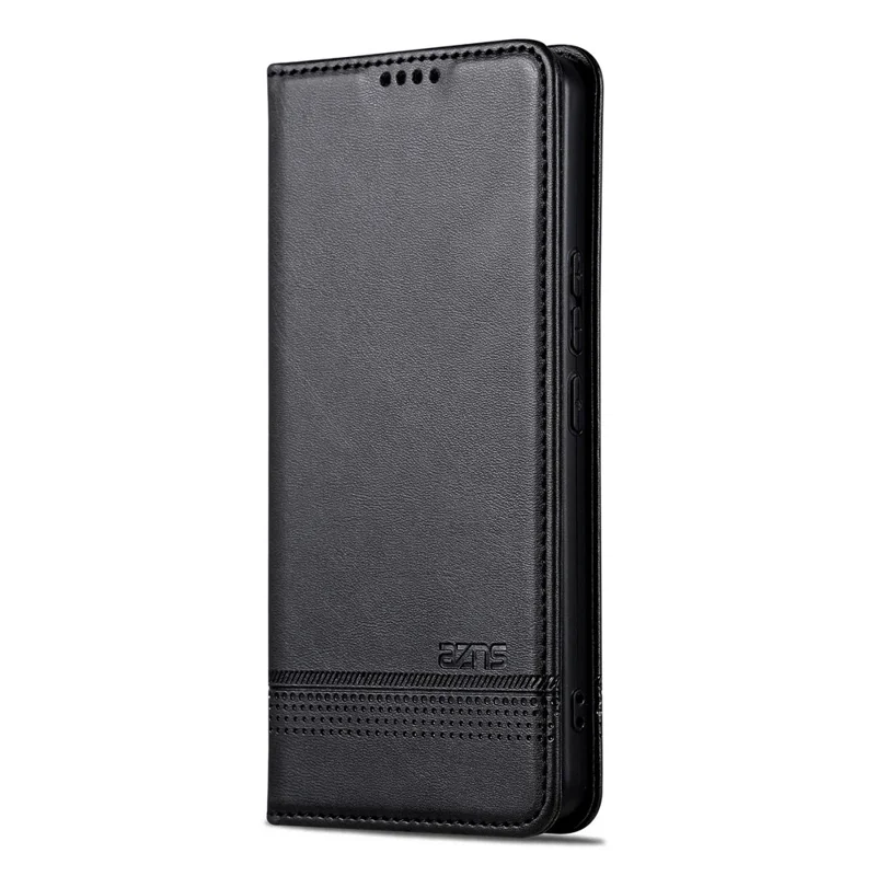 AZNS Para Oppo Find X9 5G Funda Textura de Cuero de Vaca PU Cubierta de Teléfono Billetera - Negro