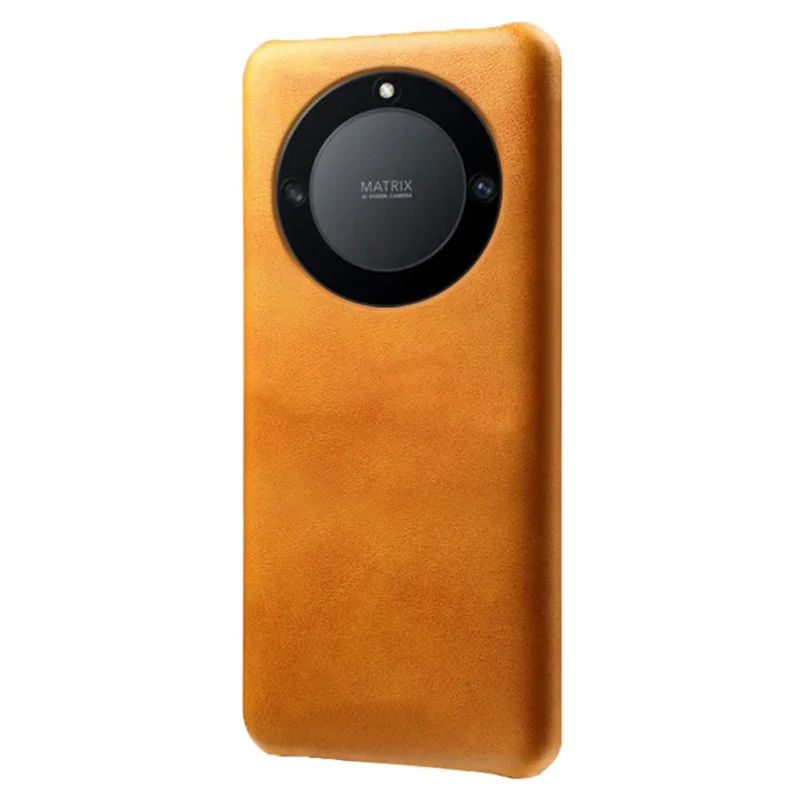 For Honor X40 5G / X9a 5G / Magic5 Lite 5G PU Leather + Hard PC Protective Shell Calf Texture Ultra-Thin Fingerprint-Proof Phone Case - Orange