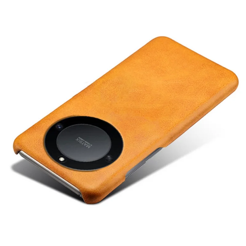 For Honor X40 5G / X9a 5G / Magic5 Lite 5G PU Leather + Hard PC Protective Shell Calf Texture Ultra-Thin Fingerprint-Proof Phone Case - Orange