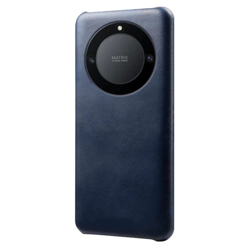 For Honor X40 5G / X9a 5G / Magic5 Lite 5G PU Leather + Hard PC Protective Shell Calf Texture Ultra-Thin Fingerprint-Proof Phone Case - Blue