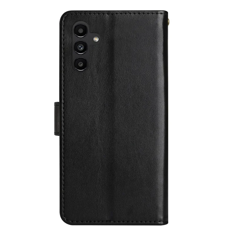 For Samsung Galaxy S26 / S26 Pro Leather Wallet Case Butterfly Flower Imprinted Phone Cover with Strap - Black