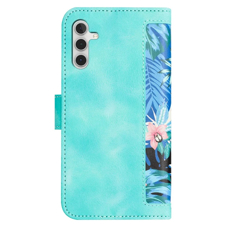For Samsung Galaxy S26 / S26 Pro Case PU Leather Floral Phone Cover with Card Slots - Green