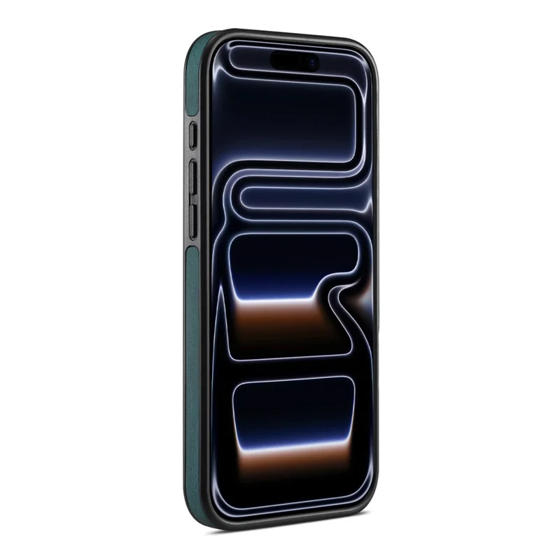 DENIOR A14 Funda magnética para iPhone 17 Pro, soporte giratorio, cubierta de teléfono de cuero PC TPU - Azul