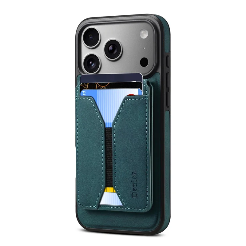 DENIOR D17 Funda para iPhone 17 Pro Compatible con MagSafe Bolsa para Tarjetas Funda de Teléfono - Azul