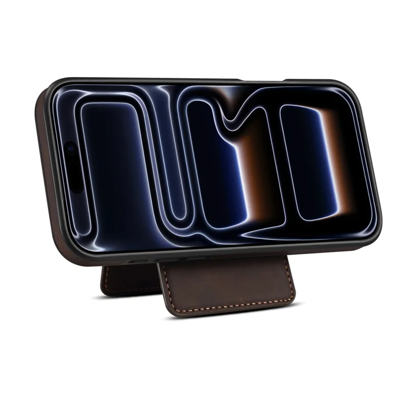 DENIOR D17 Funda para iPhone 17 Pro Max Compatible con MagSafe Bolsa para Tarjetas Funda de Teléfono - Marrón
