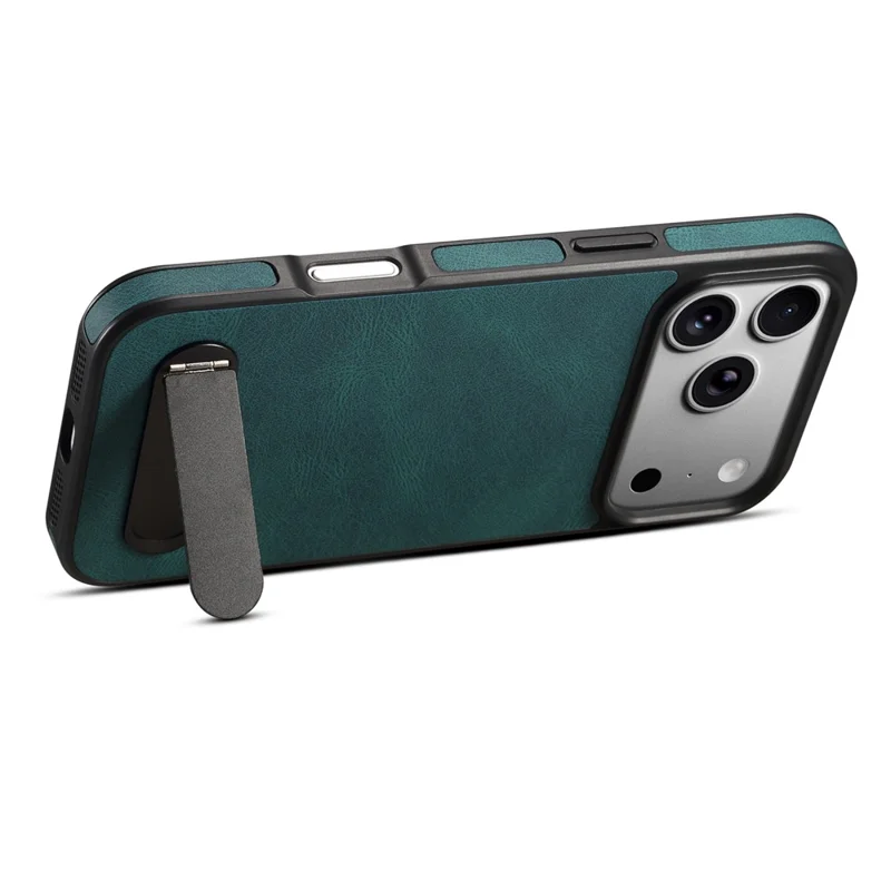 DENIOR A25+2 Per iPhone 17 Pro Max Cover Compatibile con MagSafe Supporto Pelle Tattile PC TPU Custodia Telefono - Blu