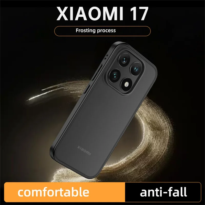 For Xiaomi 17 Case Airbag Anti Drop TPU PC Phone Back Cover - Matte Black