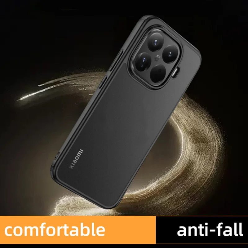 For Xiaomi 15T Case Airbag Anti Drop TPU PC Phone Back Cover - Matte Black