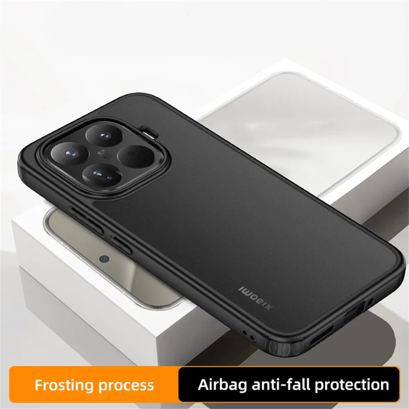 For Xiaomi 15T Case Airbag Anti Drop TPU PC Phone Back Cover - Matte Black