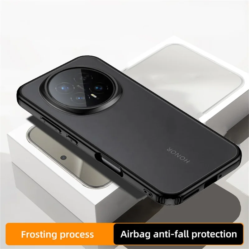 For Honor Magic8 Pro 5G Case Airbag Anti Drop TPU PC Phone Back Cover - Matte Black