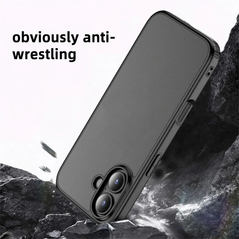 For iPhone 17 Case Airbag Anti Drop TPU PC Phone Back Cover - Matte Black