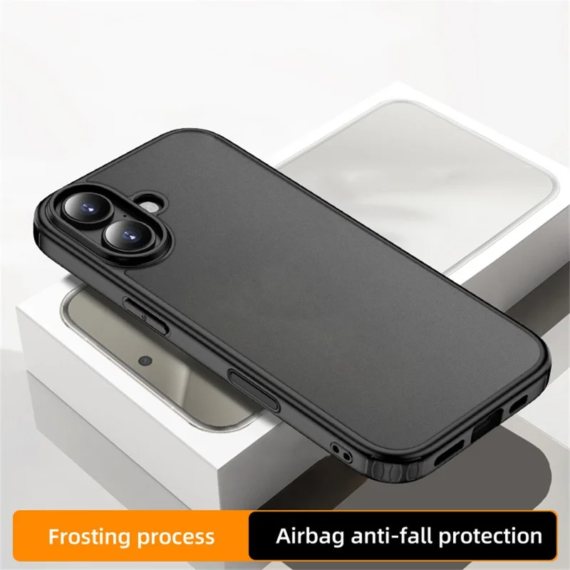 For iPhone 17 Case Airbag Anti Drop TPU PC Phone Back Cover - Matte Black