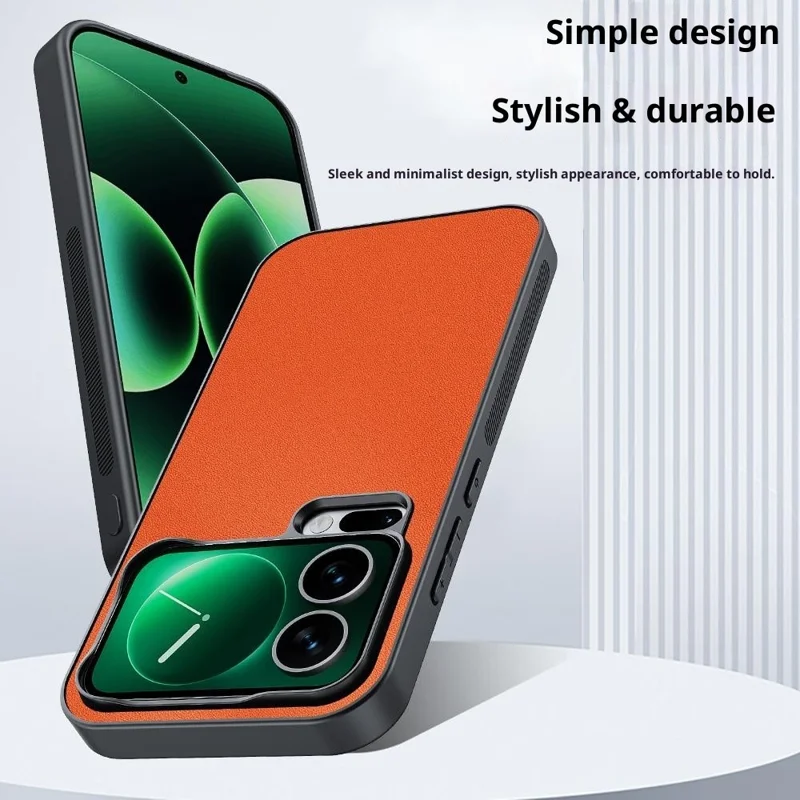 For Xiaomi 17 Pro Max Case PU Leather Coated PC + TPU Anti-Drop Phone Cover - Green