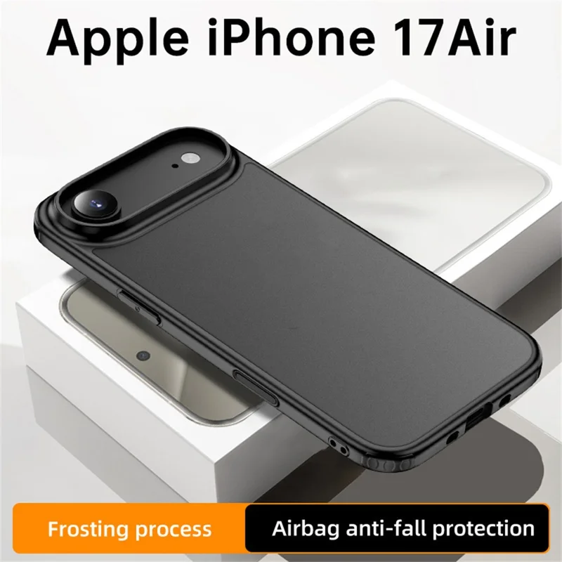 For iPhone Air Case Airbag Anti Drop TPU PC Phone Back Cover - Matte Black