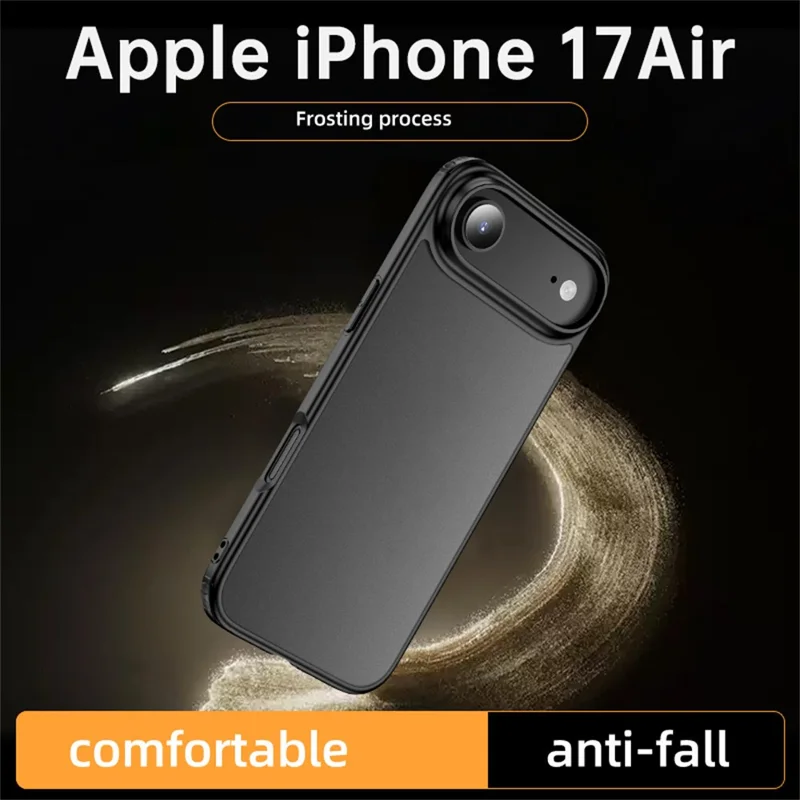 For iPhone Air Case Airbag Anti Drop TPU PC Phone Back Cover - Matte Black