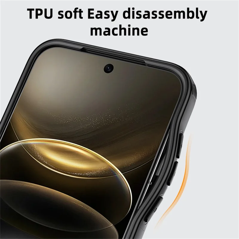 For vivo X300 5G Case Airbag Anti Drop TPU PC Phone Back Cover - Matte Black