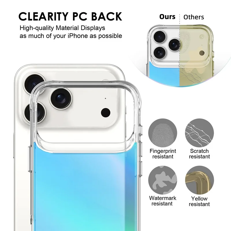 Groothandel voor iPhone 17 Pro hoesje Geëlokteerd TPU + PC-beschermhoes - Blauw