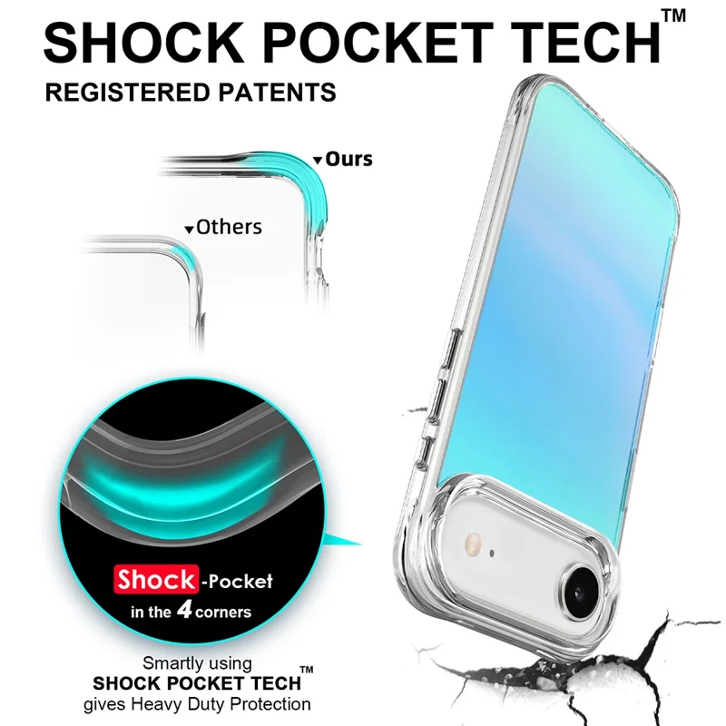 Массовая закупка для iPhone Air Case Electroplated TPU + PC Protective Cover - Синий